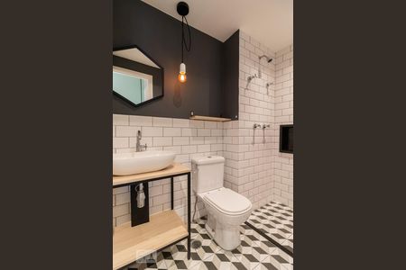 Banheiro Social de apartamento para alugar com 1 quarto, 62m² em Alphaville Empresarial, Barueri
