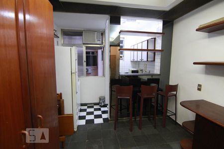 Cozinha de apartamento para alugar com 1 quarto, 30m² em Laranjeiras, Rio de Janeiro