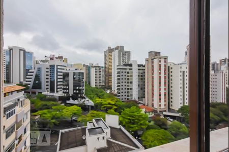 Vista Sala  de apartamento à venda com 1 quarto, 54m² em Lourdes, Belo Horizonte