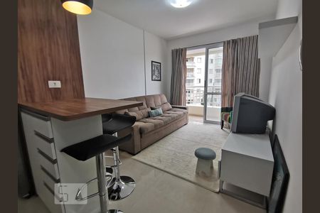 Sala  de apartamento para alugar com 1 quarto, 36m² em Panamby, São Paulo