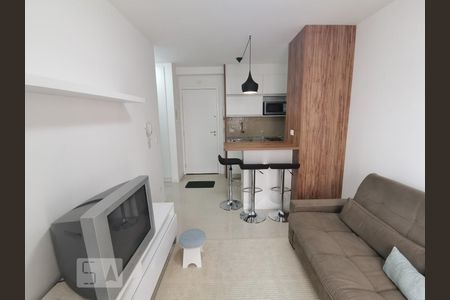Sala de apartamento para alugar com 1 quarto, 36m² em Panamby, São Paulo