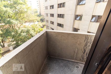 Varanda da suíte de apartamento para alugar com 1 quarto, 50m² em Jardim Paulistano, São Paulo