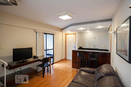 Sala  de apartamento para alugar com 1 quarto, 50m² em Funcionários, Belo Horizonte