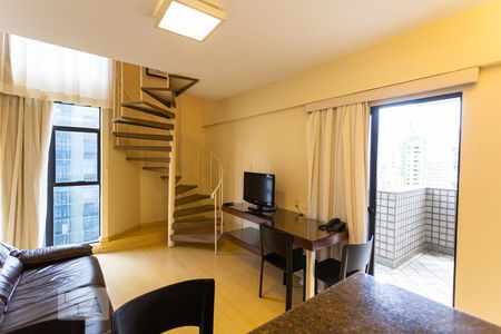 Sala/Cozinha de apartamento para alugar com 1 quarto, 49m² em Funcionários, Belo Horizonte