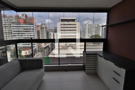 varanda de kitnet/studio para alugar com 1 quarto, 30m² em Jardim Paulista, São Paulo
