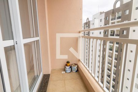 Varanda da Sala de apartamento à venda com 2 quartos, 59m² em Vila Valparaíso, Santo André