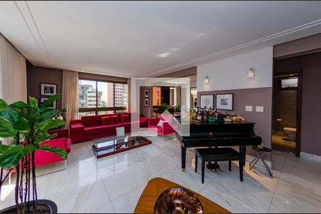 Sala de apartamento para alugar com 4 quartos, 196m² em Belvedere, Belo Horizonte