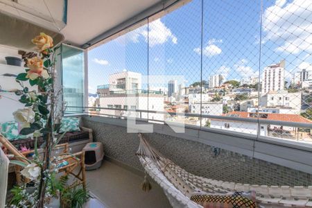 Varanda da Sala de apartamento à venda com 3 quartos, 80m² em Barroca, Belo Horizonte