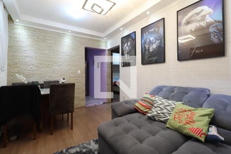 Detalhe Sala de apartamento à venda com 2 quartos, 50m² em Cidade São Jorge, Santo André