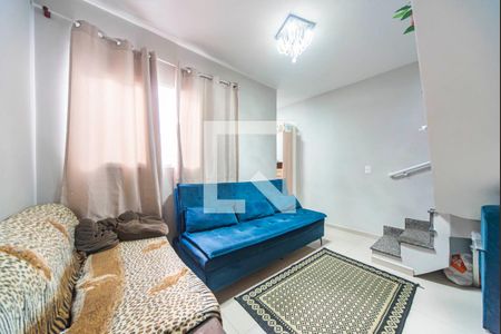 Sala de apartamento à venda com 2 quartos, 90m² em Vila Cecília Maria, Santo André