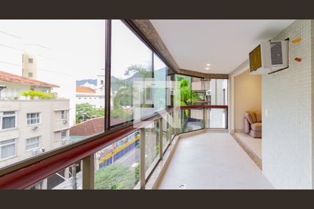 Detalhe da varanda da sala  de apartamento à venda com 3 quartos, 125m² em Lagoa, Rio de Janeiro