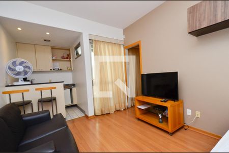 Sala de apartamento para alugar com 1 quarto, 36m² em Lourdes, Belo Horizonte