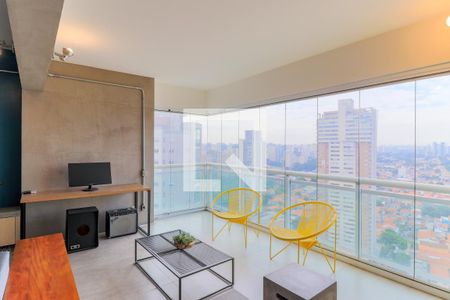 Varanda da Sala de apartamento à venda com 2 quartos, 84m² em Brooklin Paulista, São Paulo