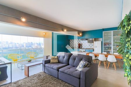 Sala de apartamento à venda com 2 quartos, 84m² em Brooklin Paulista, São Paulo