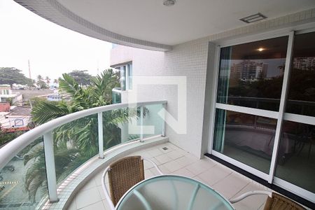 Varanda da Sala de apartamento para alugar com 1 quarto, 52m² em Barra da Tijuca, Rio de Janeiro
